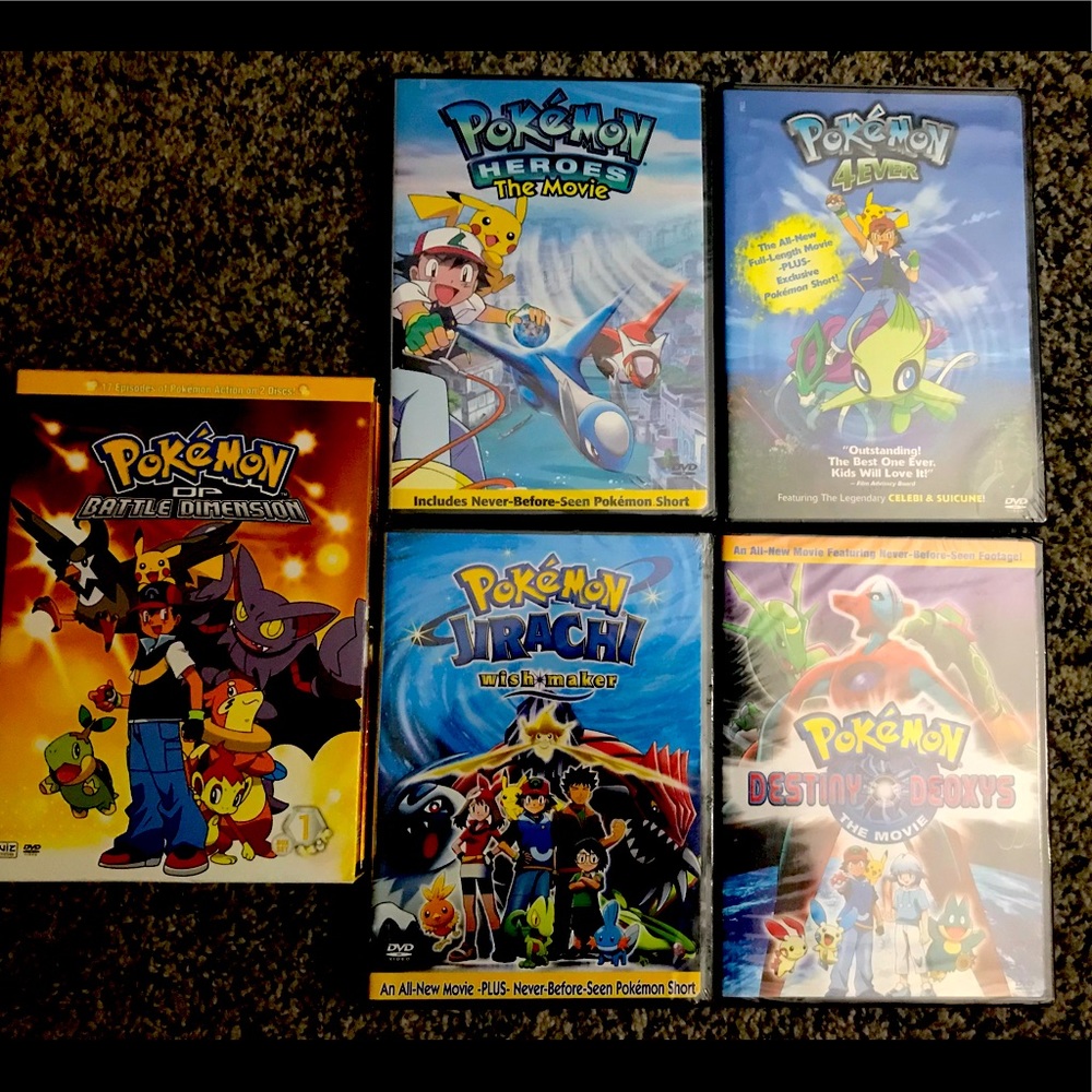 Pokémon 6 DVD Video Blowout. 4 NWT, sealed and one is a double set in EUC.